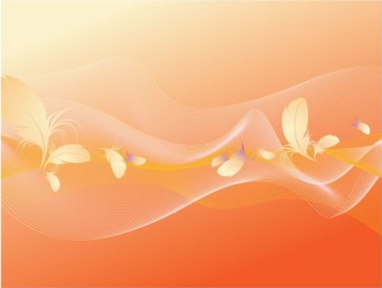 Dream feather dynamic lines background vector  