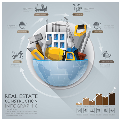 Earth infographics elements vector 04  