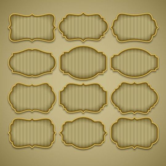 Gouden frame labels vector  