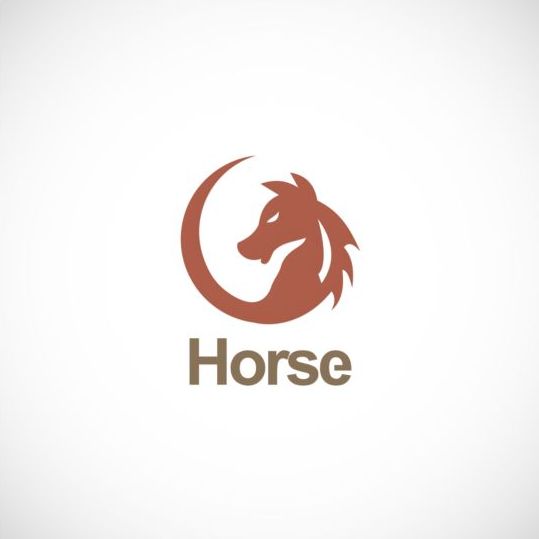 Лошадь значок векторный логотип  