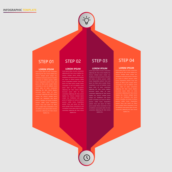 Minimalistic design infographic template vectors material 17  
