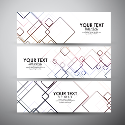 Modern business banners design set 12  