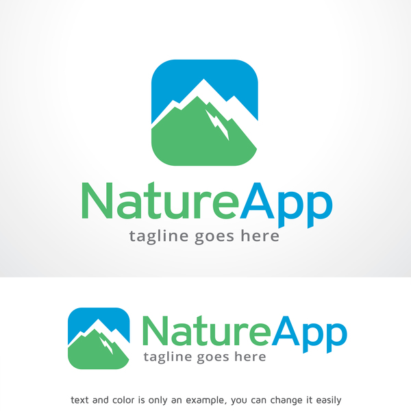 Vecteur de logo App nature  
