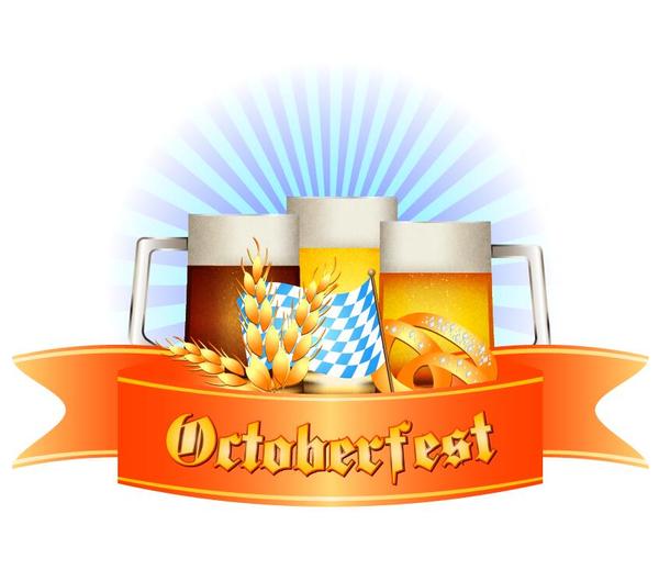 Les étiquettes d'Oktoberfest conçoivent le vecteur 03  
