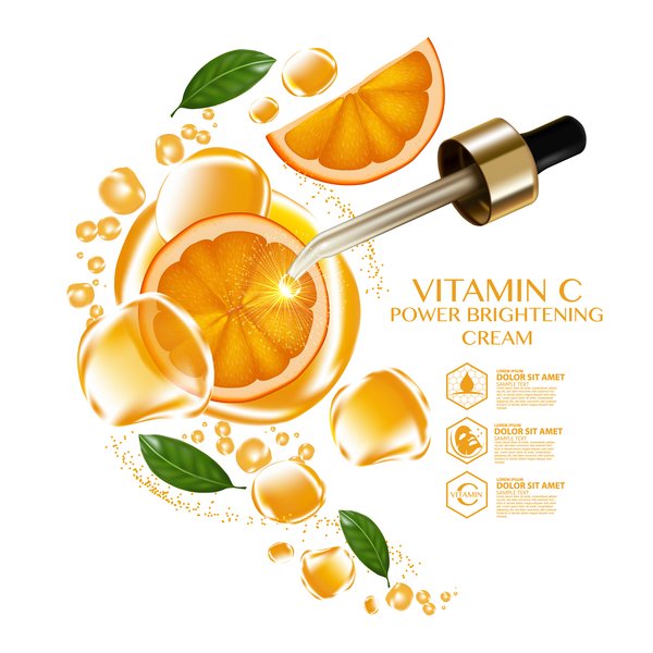 Crème éclaircissante à la vitamine orange crème adv vecteur de l'affiche 04  