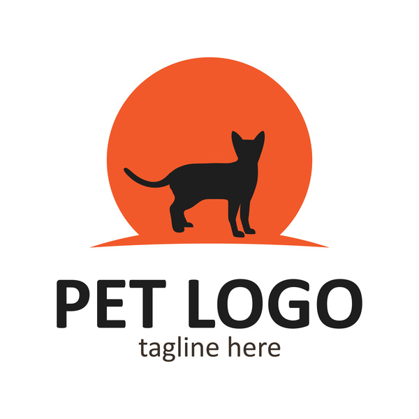 Vecteur de conception créative de logo pour animaux de compagnie 03  