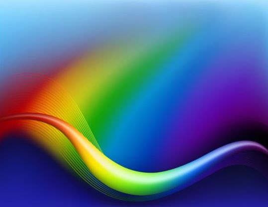 Rainbow abstrakt bakgrund vektor material 03  