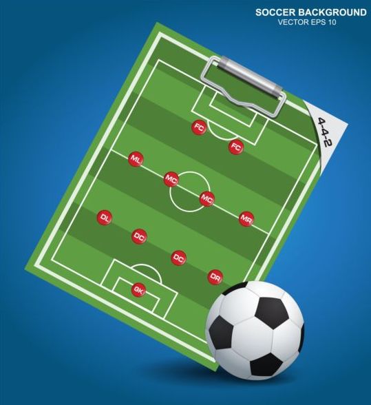 戦略とサッカー背景ベクトル デザイン 03  
