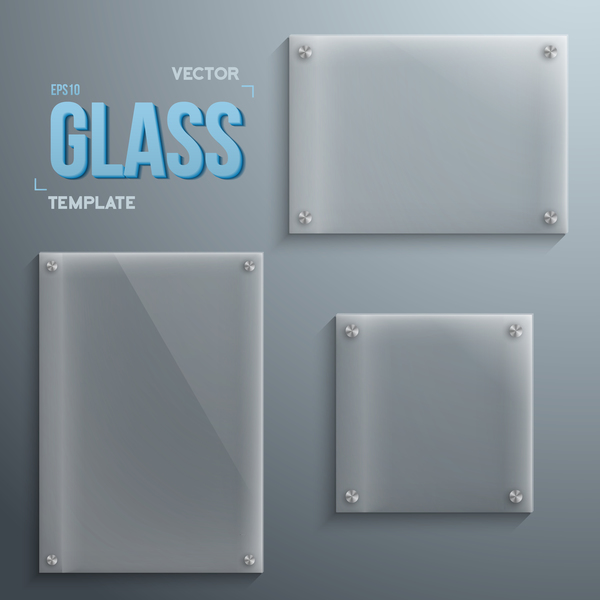 Transparent glass template vector material 05  