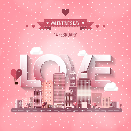 Valentines tay city template vector 12  