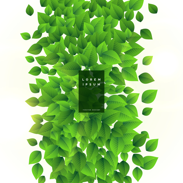 Vector green leaves background design 03  