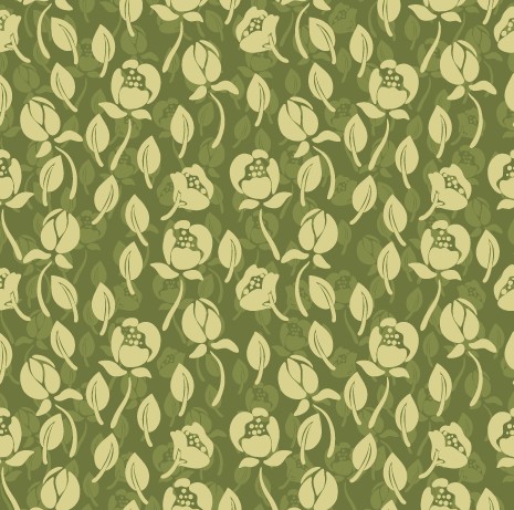 Vintage green flower seamless pattern  