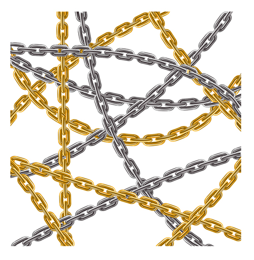 Different Metal chain art background vector 02  