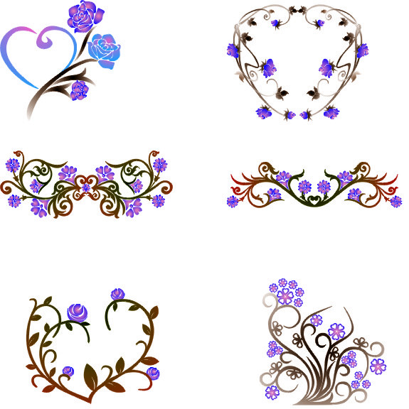 Floral border vector  