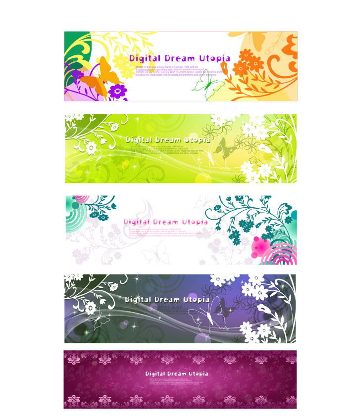 Beautiful decorative pattern Banner Vector Graphic  