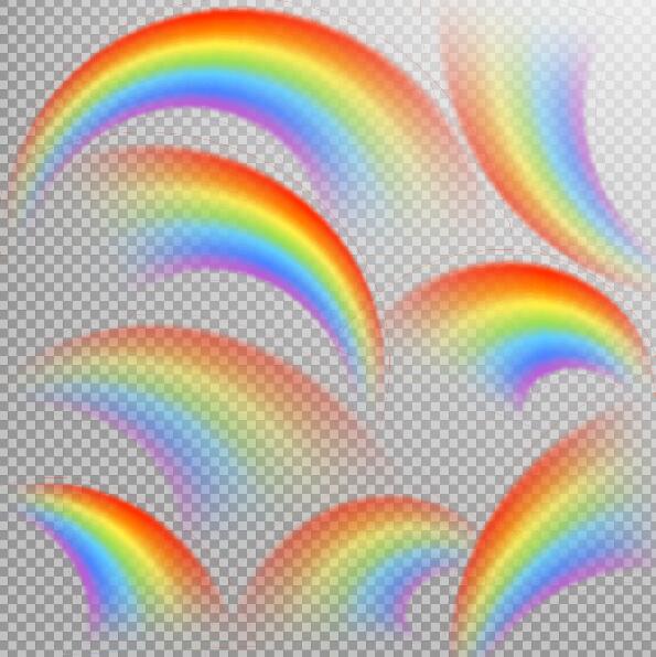 Abstract rainbow illustration vectors 01  