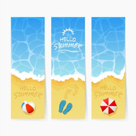 Strand zomer banners vector  