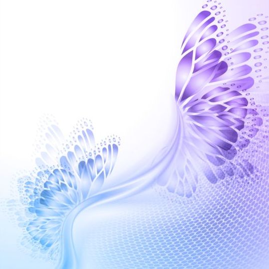 Beautiful butterfly wing with abstract background vector 01  