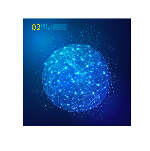 Blue style global network business background 04  