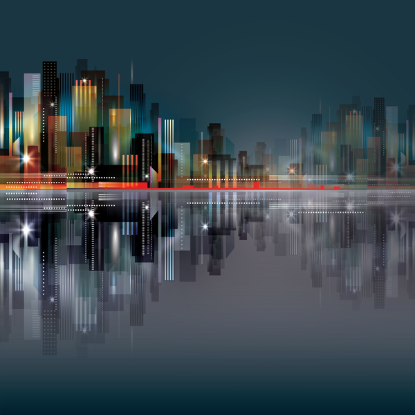 Blurs city background design vectors 01  