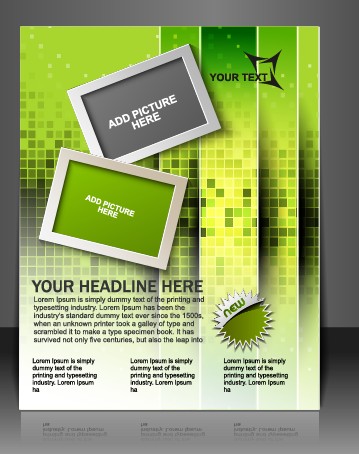 Stylish Brochure flyer design vector graphic 07  