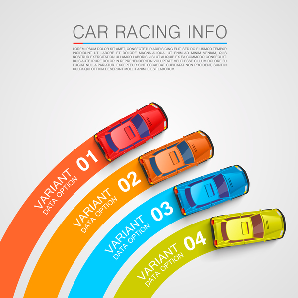 Autosport infographic vector set 04  