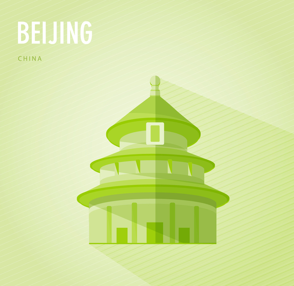 China Beijing monuments vector  