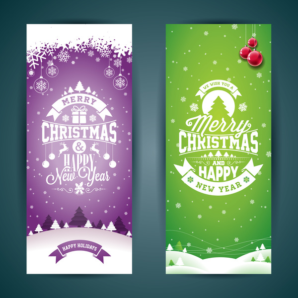 Christmas vertikal banner kreativ design 02  