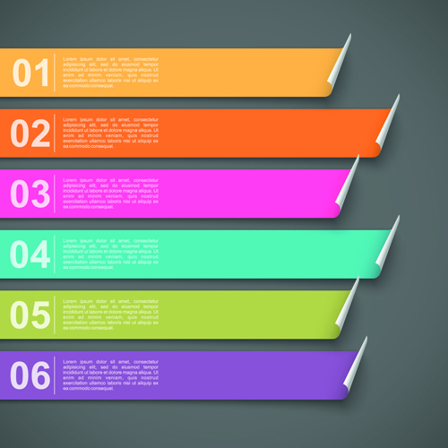 Creative colorful lines business template vector 05  