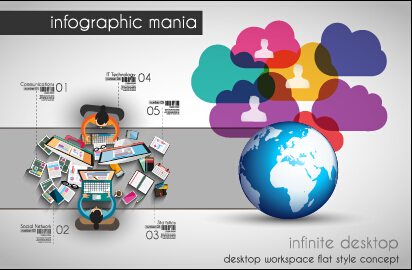 Creative timework infographic set 07 vector  