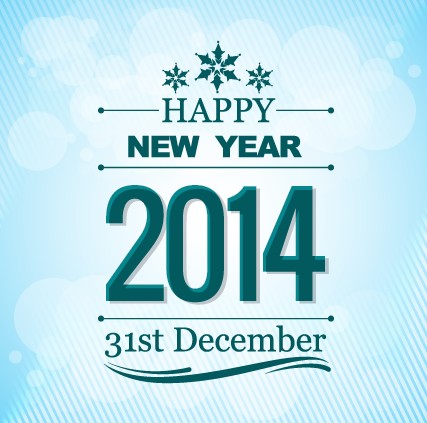 Elegant 2014 New Year background design vector 01  