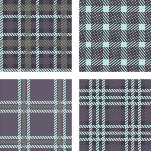 Fabric plaid pattern vector material 04  