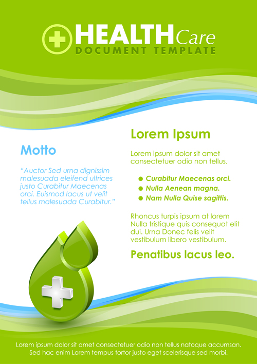 Healthcare document poster template vector 09  