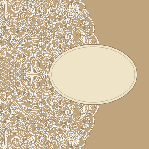 Lace with Vintage vector backgrounds 02  