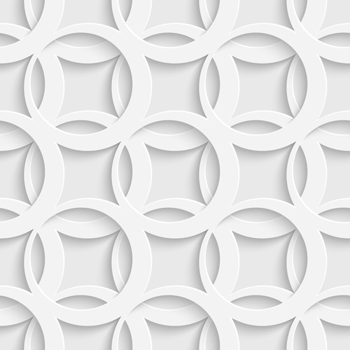 Layered white vector seamless pattern 02  