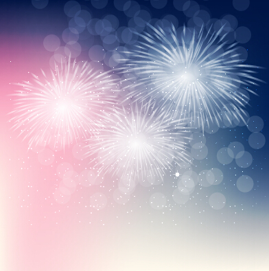 Light colored fireworks background art vector 02  