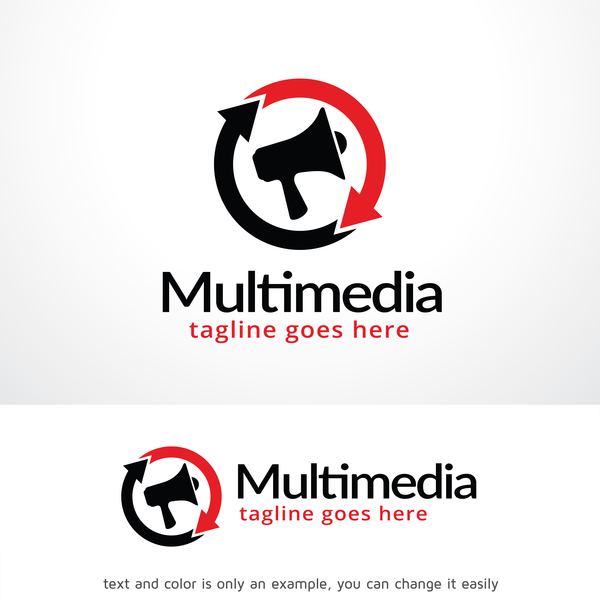 Vecteur de conception de logo multimédia 02  