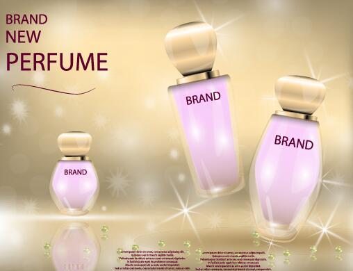 New perfume poster template vector 01  
