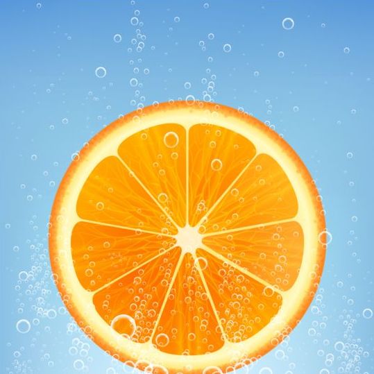 Orangensaft Limettenvektor-Hintergrund  