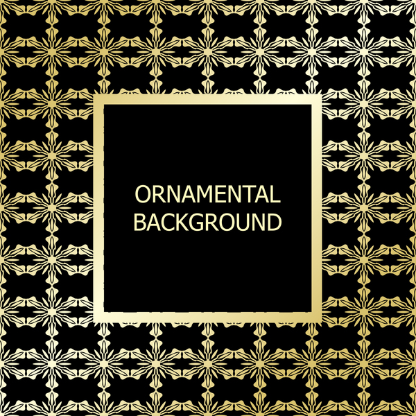 Ornament Hintergrund mit goldenen Muster Vector 04  
