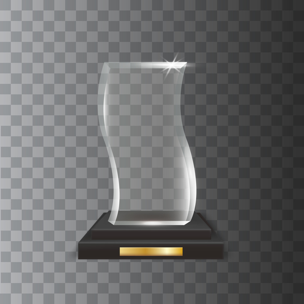 Vecteur de trophée en verre acrylique Polygon 13  