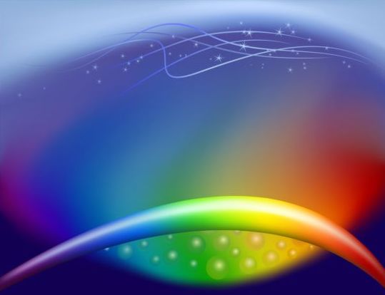 Rainbow abstrakt bakgrund vektor material 02  