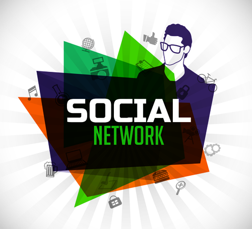 Social network and people idea business background 02  