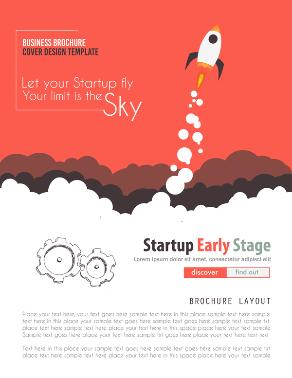 Startup fly modern infgraphic vector material 04  