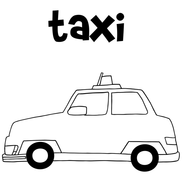 タクシー手 darwn ベクトル図  
