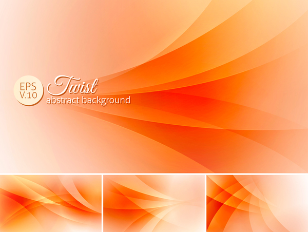 Twist abstrait fond orange vecteur 01  