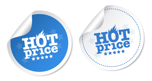 Vector hot price stickers design material 03  