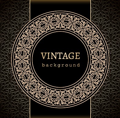 Vector set of vintage luxury background design 05  