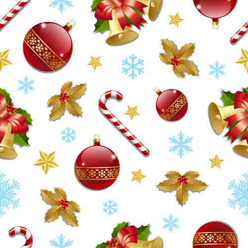 Cute Christmas seamless pattern vector 01  