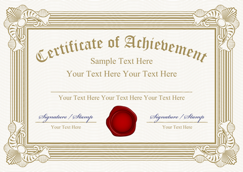 Vector Templates of certificates design set 05  